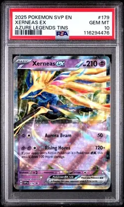 Psa 10 LOW POP =4 Pokemon Azure Legends Xerneas EX 179 Black Star Holo Promo - Image 1