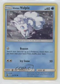 Alolan Vulpix Holo Pokemon Sun & Moon Guardians Rising #21a 07r2 - Image 1