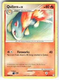 Quilava Mysterious Treasures Uncommon Pokemon Lightly played - Image 1