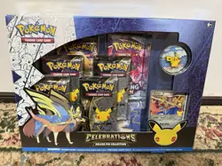 Pokemon TCG Celebrations 25th Zacian Deluxe Pin Collection Box New Sealed - Image 1
