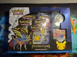 Pokemon TCG Celebrations 25th Zacian Deluxe Pin Collection Box New Sealed - Image 1