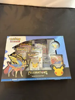 Pokemon TCG Celebrations 25th Zacian Deluxe Pin Collection Box New Sealed - Image 1