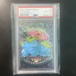 2000 Topps Chrome Pokemon T.V. #3 Venusaur (PSA 8 NM-MT) - Image 1