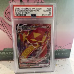 PSA 10 Japanese 028/190 Centiskorch VMAX S4a Shiny Star V Pokemon Card TCG RRR - Image 1