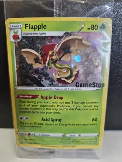 SEALED Pokemon Flapple 022/192 Rebel Clash GameStop Stamped Cosmos Holo Promo NM - Image 1