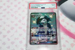 2019 Pokemon SM Hidden Fates Lycanroc GX Rare Shiny Full Art #SV66/SV94 PSA 9 - Image 1