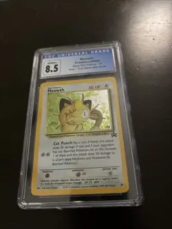 Pokemon Meowth (2000), Black Star Promos 10-holo CGC Rated 8.5 NM/Mint+ - Image 1