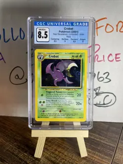 ✨ Pokemon Crobat, “DOUBLE” HOLO Error, CGC 8.5, Neo Revelation 4/64, SWIRL ✨ - Image 1
