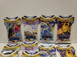 12 Pack Lot Of Pokemon Sword And Shield Silver Tempest Booster Pack 120 Cards - Image 4