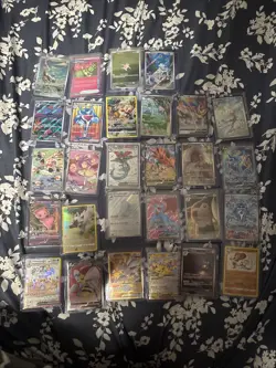 Set of 28 Pokemon Cards Valued around $185 with 16 illustration rares. - Image 1