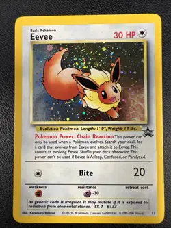 Eevee #11 Promo Black Star Vintage Pokemon Card WOTC Lp - Image 1