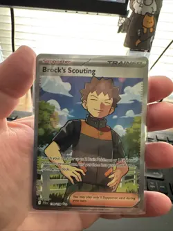 Pokemon Card Brock's Scouting 179/159 Journey Together Trainer - Image 1