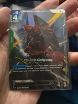 Gundam TCG Card Game Char's Gelgoog GD01-023 LR+ Alt Art Newtype Rising - Image 1