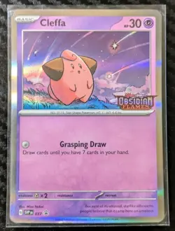 Cleffa 037 Obsidian Flames Promo Holo Pokemon Card NM Condition - Image 1