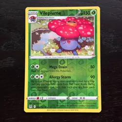 Vileplume 003/196 Pokemon Lost Origin Sword & Shield Reverse Holo Rare Card NM - Image 1