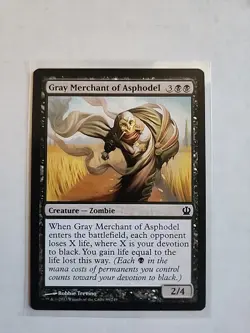 Gray Merchant of Asphodel - Theros - MTG Magic - Common - Black Creature - Image 1