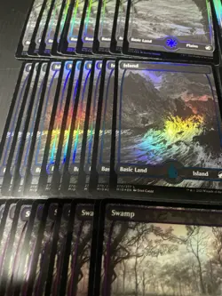 MTG English Full Art land Set of 10 each Innistrad Midnight Hunt MID FOIL ×100 - Image 3