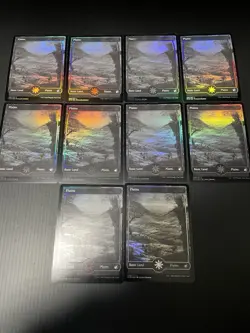MTG English Full Art land Set of 10 each Innistrad Midnight Hunt MID FOIL ×100 - Image 5