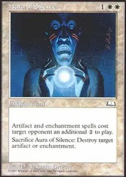 [1x] Aura of Silence Slight Play, English Weatherlight MTG Magic - Image 1
