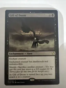 GIFT OF DOOM NM Commander 2019 mtg Black - Enchantment Rare - Image 1