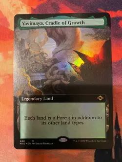 MTG Modern Horizons 2 Yavimaya Cradle of Growth Extended Art Foil - Image 1