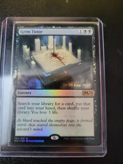 MTG Magic the Gathering NM Foil Grim Tutor 103 M21 Prerelease - Image 1