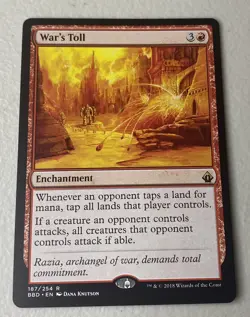 War's Toll Battlebond Red Rare MAGIC THE GATHERING MTG CARD - Image 1