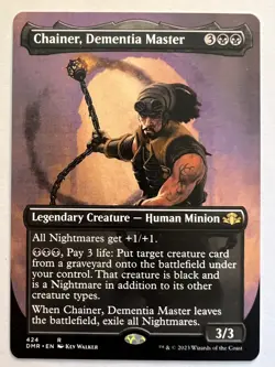Chainer, Dementia Master - BORDERLESS - MTG Dominaria Remastered - NM Rare - Image 1