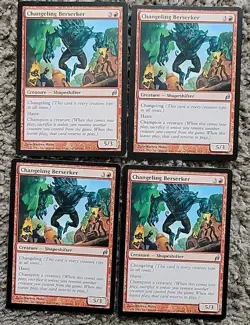 Changeling Berserker Lorwyn NM-LP MAGIC THE GATHERING Mtg Playset 4X X4 - Image 1