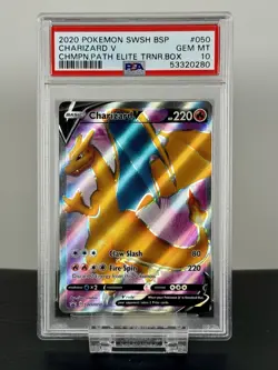 2020 Pokemon Sword And Shield BSP Charizard V Champion’s Path ETB PSA 10 - Image 1