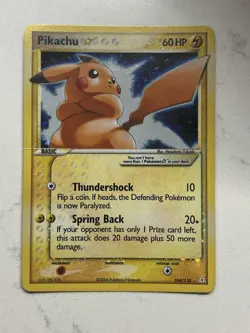 PIKACHU GOLD STAR⭐ 104/110 HOLO RARE 2006 POKEMON HOLON PHANTOMS - Image 1