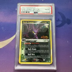 Pokemon Dark Crobat EX Team Rocket Returns Reverse Holo #3 PSA 8 - Image 1