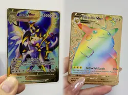 2PCS Arceus VMAX HP10000&Pikachu VMAX HP310 Metal Pokemon Card-Collectible！ - Image 1