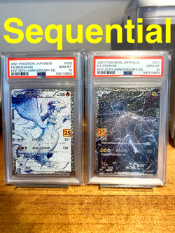 PSA 10 Sequential Set Reshiram Zekrom 25th Anniversary Pokemon Card Japanese - Image 1