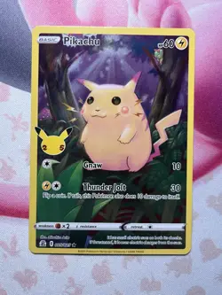 Pokemon Celebrations 25th Anniversary Pikachu 005/25 Full Art Holo NM - Image 1