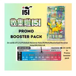 Pokemon TCG 4x Booster Packs Lot Bundle CSV1C+CSV2C+CSV3C+ 151C Promo Sealed CN - Image 5