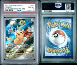Pikachu 2023 Scarlet & Violet Paldea Evolved #027 POKEMON CENTER PSA 10 - Image 3