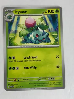 Pokemon TCG 151 Crimp Error Ivysaur 002/165 Near Mint - Image 1