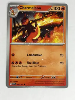 Pokemon TCG 151 Printer Hickey Error Charmeleon 006/165. Near Mint - Image 1
