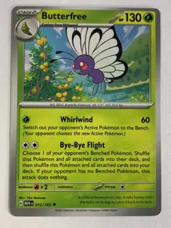 Pokemon TCG 151 Miscut Error Butterfree 012/165 Near Mint - Image 1