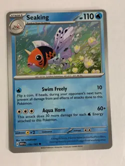 Pokemon TCG 151 Miscut Error Seaking 119/165 Near Mint - Image 1