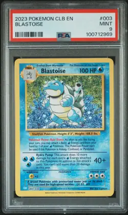 2023 POKEMON CLB-TRADING CARD GAME CLASSIC #003 BLASTOISE PSA 9 - Image 1