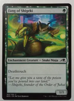 Fang of Shigeki *Common* Magic MtG x1 Kamigawa Neon Dynasty - Image 1