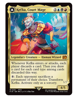 Kefka, Court Mage // Kefka, Ruler of Ruin Final Fantasy MTG - Image 1
