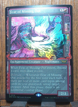 MTG🎇 Fear of Missing Out (Showcase FOIL) Duskmourn: House of Horror NEAR MINT❤ - Image 2