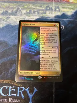 Fighter Class Adventures in the Forgotten Realms Foil NM-M MTG AFR Pack 2 Sleeve - Image 1