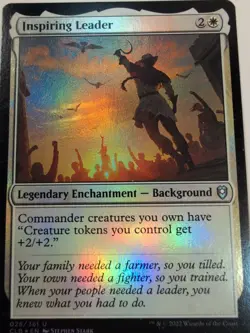 1x Inspiring Leader MTG Commander Legends: Battle for Baldur's Gate Foil LP - Image 1