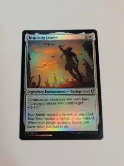 1x Inspiring Leader MTG Commander Legends: Battle for Baldur's Gate Foil LP - Image 2