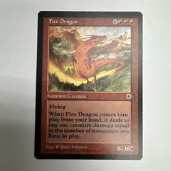 Magic The Gathering - Fire Dragon - Portal 1997 - Image 1