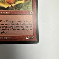 Magic The Gathering - Fire Dragon - Portal 1997 - Image 4